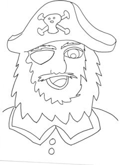 pirage coloring page